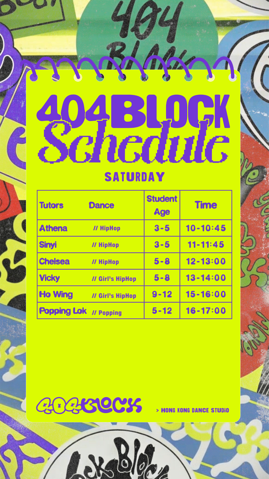 New class schedule on SAT