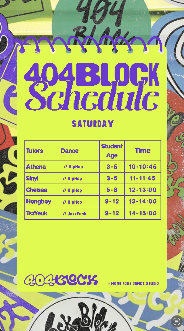 New class schedule on SAT